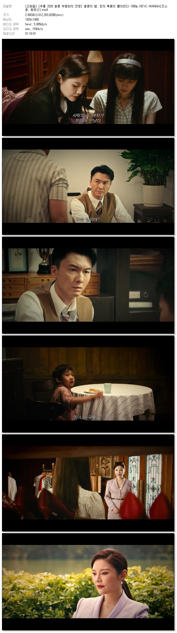 [고화질] [추룡 2026 홍콩 부패와의 전쟁] 홍콩의 밤, 피의 폭풍이 몰아친다 1080p.HEVC-WANNA[진소춘, 왕호신]