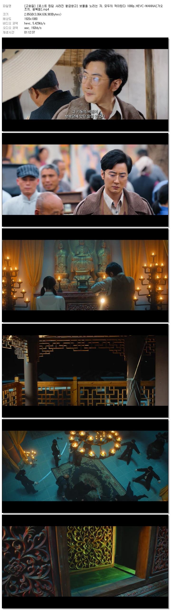 [고화질] [로스트 킹덤 사라진 황금창고] 보물을 노리는 자, 모두의 적이된다 1080p.HEVC-WANNA[가오쯔치, 왕목훤]