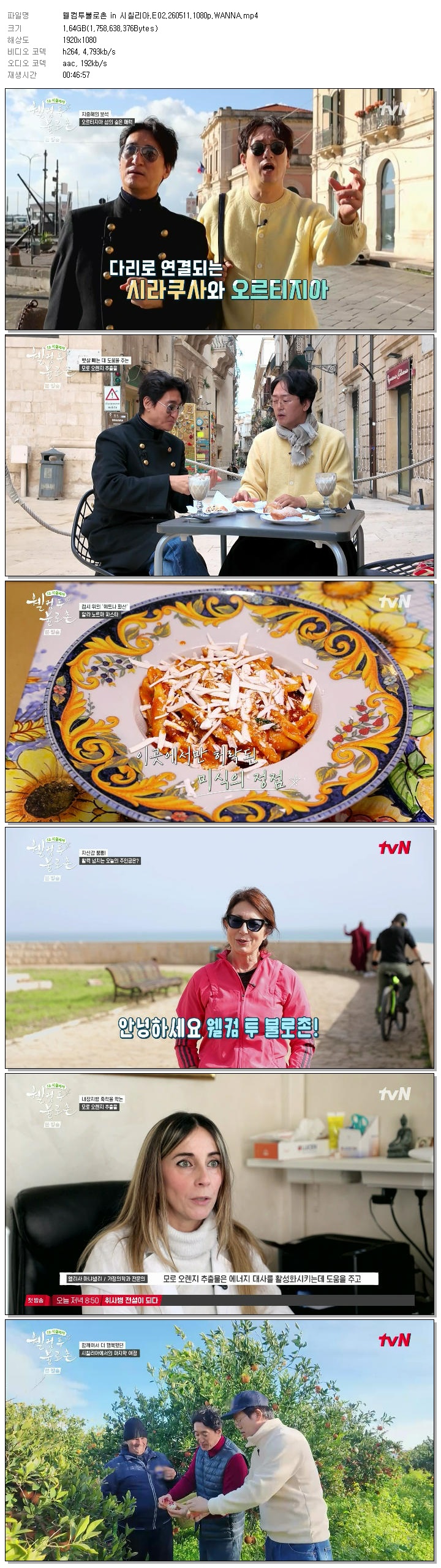 웰컴투불로촌 in 시칠리아.E02.260511.1080p.WANNA