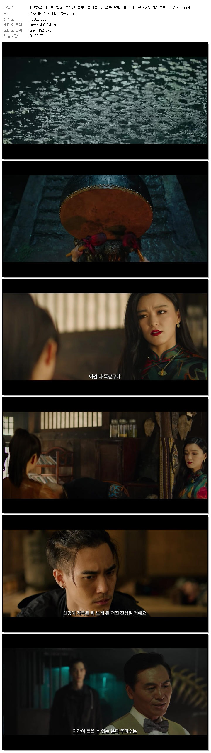 [고화질] [극한 탈출 24시간 혈투] 돌아올 수 없는 탐험 1080p.HEVC-WANNA[초박, 우심연]