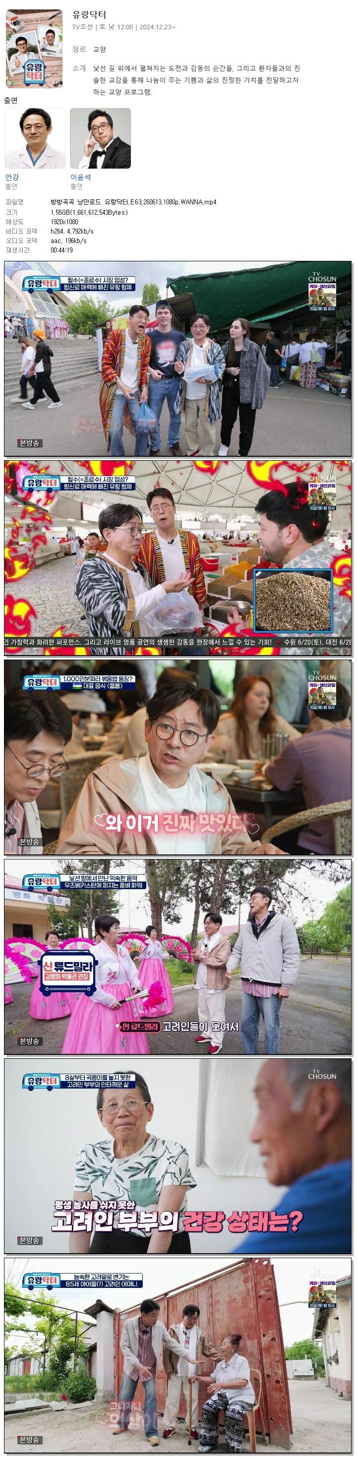 방방곡곡 낭만로드 유랑닥터.E63.260613.1080p.WANNA