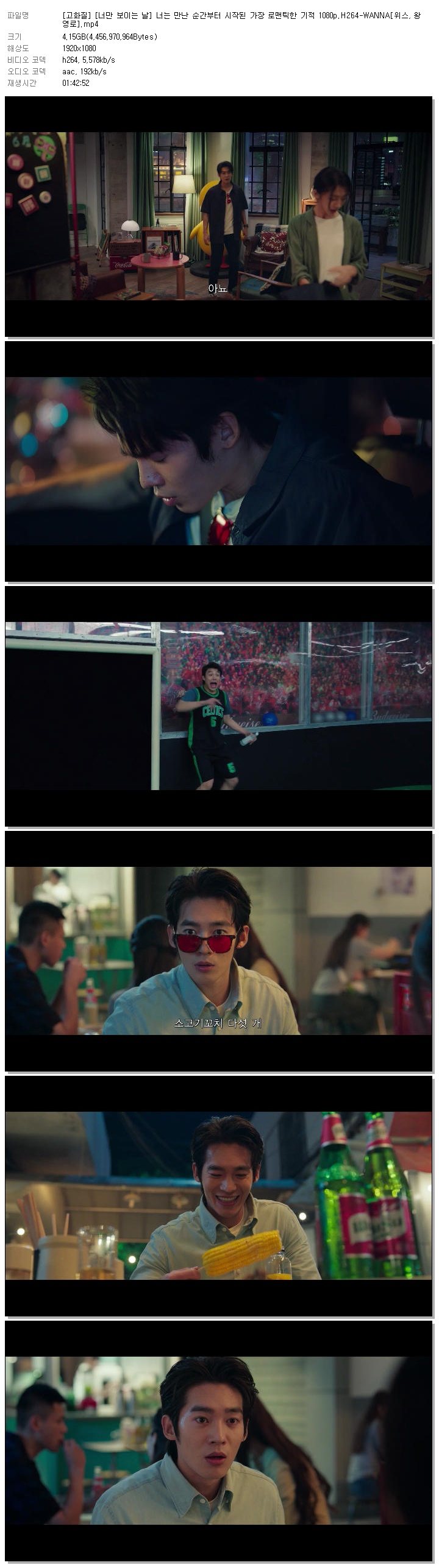 [고화질] [너만 보이는 날] 너는 만난 순간부터 시작된 가장 로맨틱한 기적 1080p.H264-WANNA[위스, 왕영로]