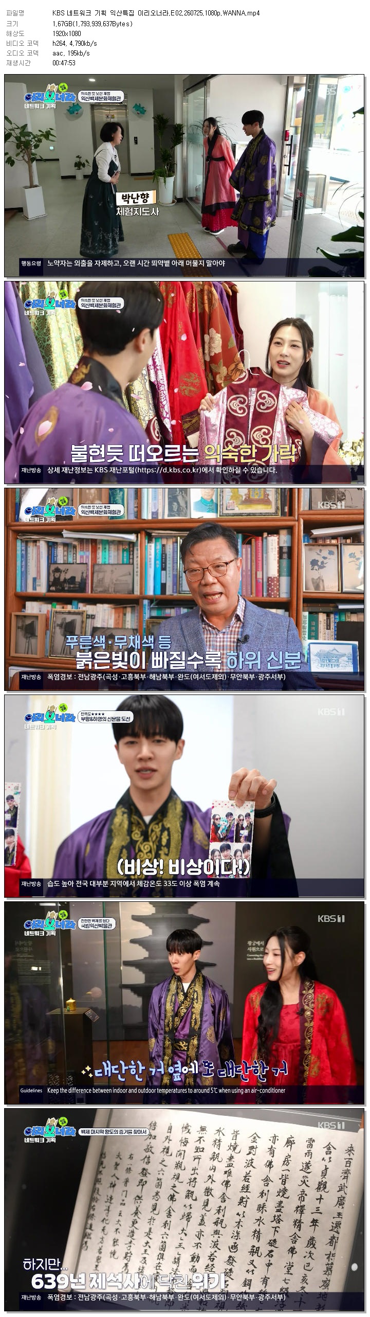 KBS 네트워크 기획 익산특집 이리오너라.E02.260725.1080p.WANNA