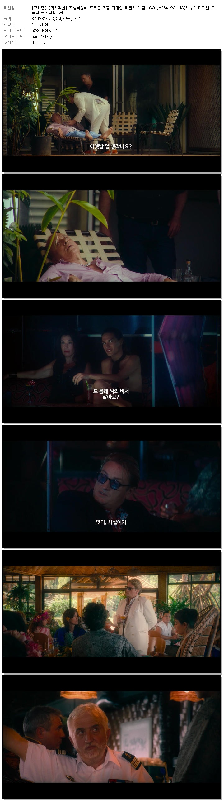 [고화질] [퍼시픽션] 지상낙원에 드리운 가장 거대한 파멸의 예감 1080p.H264-WANNA[브누아 마지멜, 마르크 쉬시니]