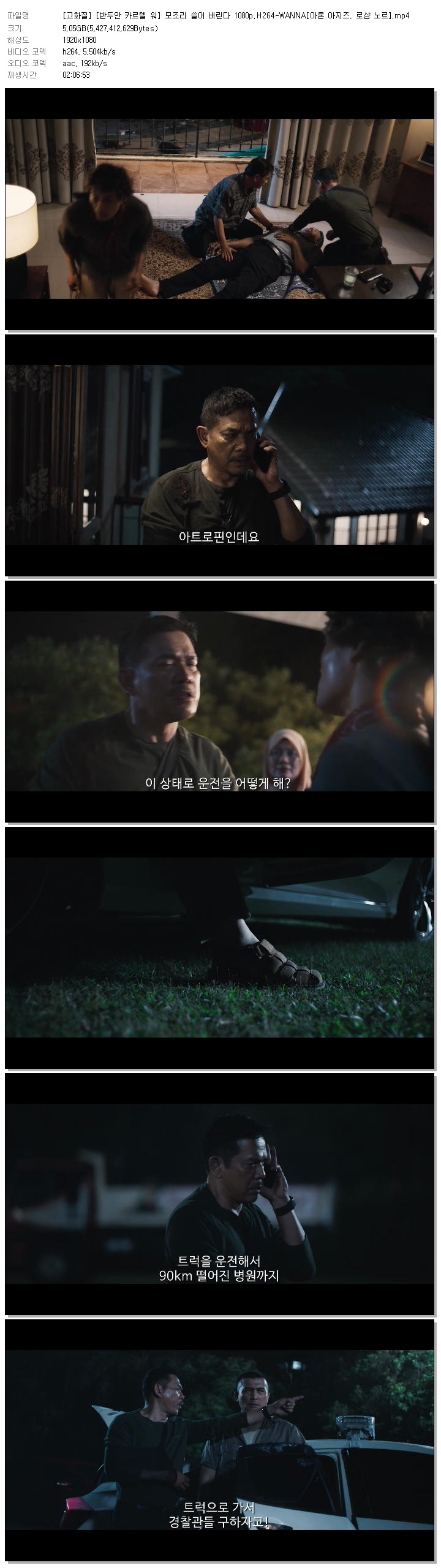 [고화질] [반두안 카르텔 워] 모조리 쓸어 버린다 1080p.H264-WANNA[아론 아지즈, 로샴 노르]