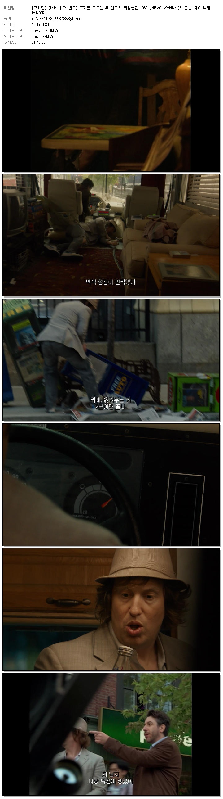 [고화질] [너바나 더 밴드] 포기를 모르는 두 친구의 타임슬립 1080p.HEVC-WANNA[맷 존슨, 제이 맥캐롤]