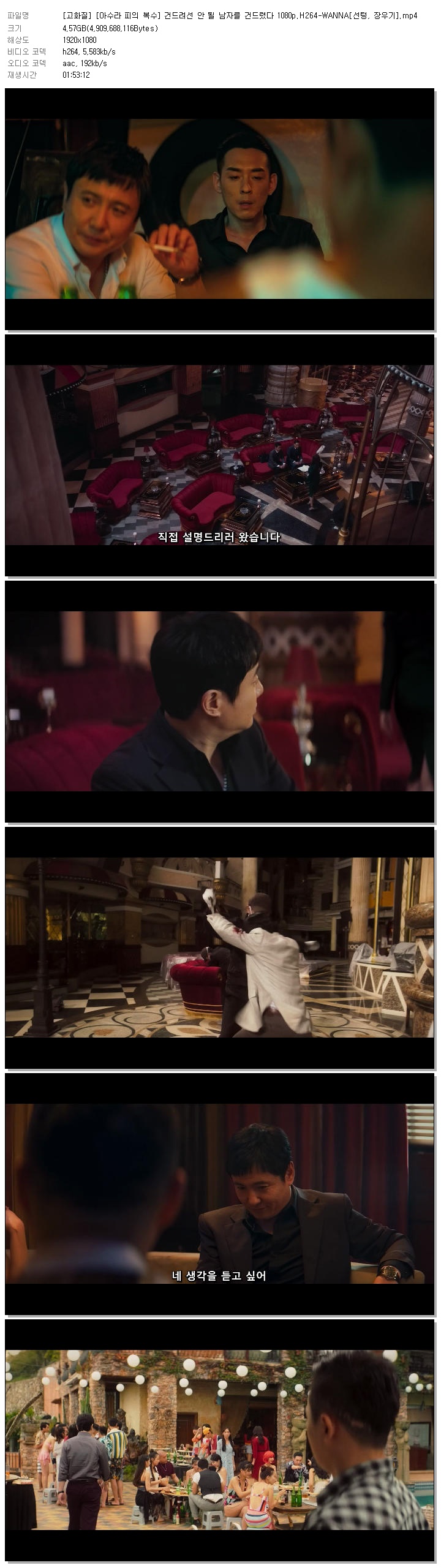 [고화질] [아수라 피의 복수] 건드려선 안 될 남자를 건드렸다 1080p.H264-WANNA[선텅, 장우기]