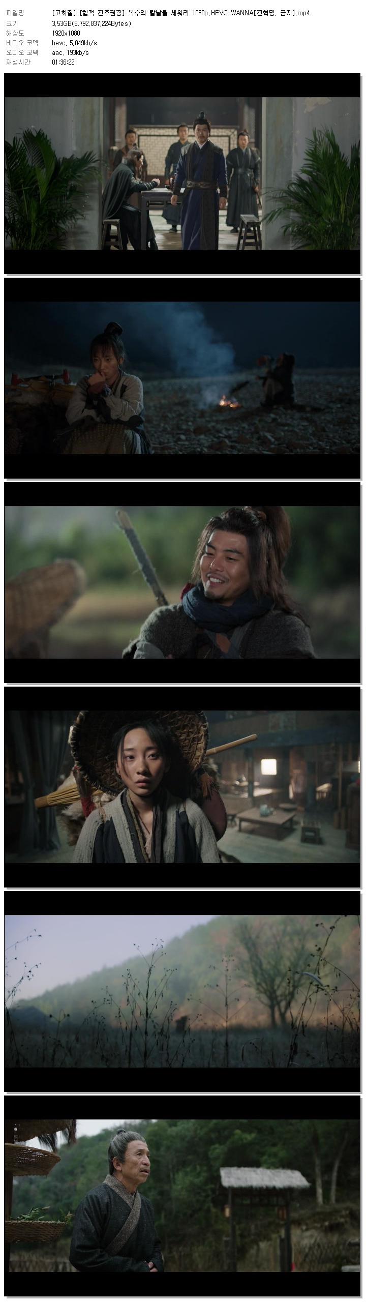 [고화질] [협객 진주권장] 복수의 칼날을 세워라 1080p.HEVC-WANNA[진혁명, 금자]