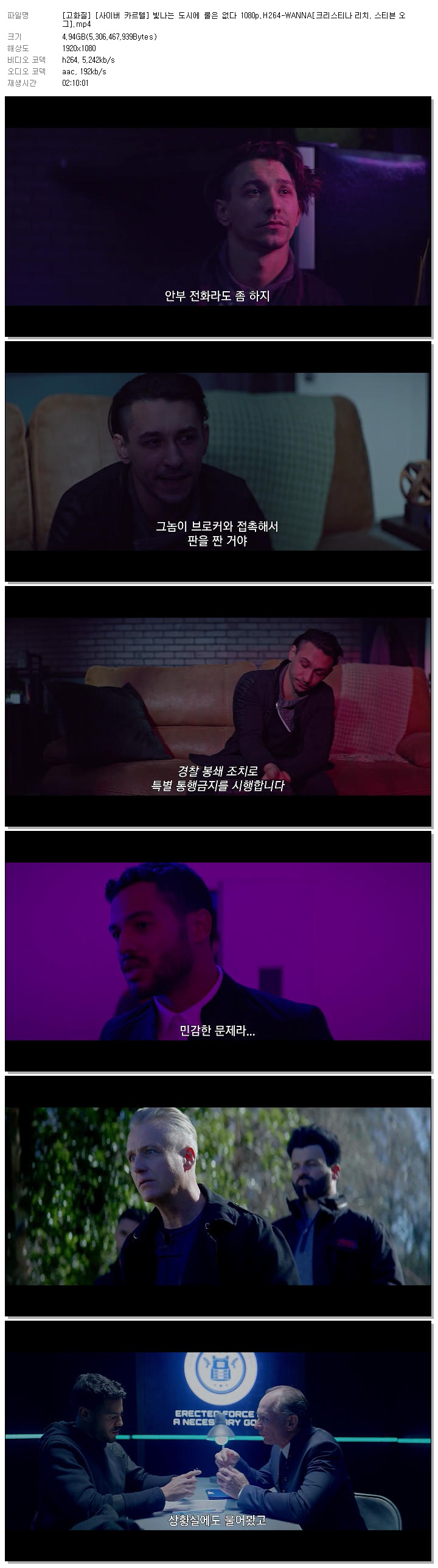 [고화질] [사이버 카르텔] 빛나는 도시에 룰은 없다 1080p.H264-WANNA[크리스티나 리치, 스티븐 오그]