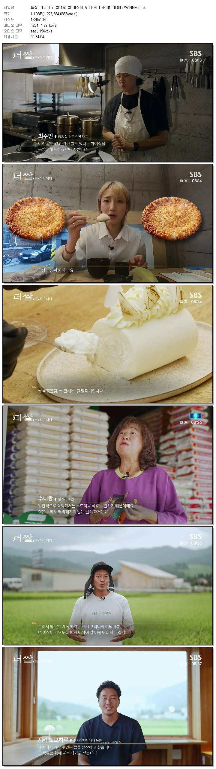 특집 다큐 The 쌀 1부 쌀 미식이 되다.E01.261010.1080p.WANNA