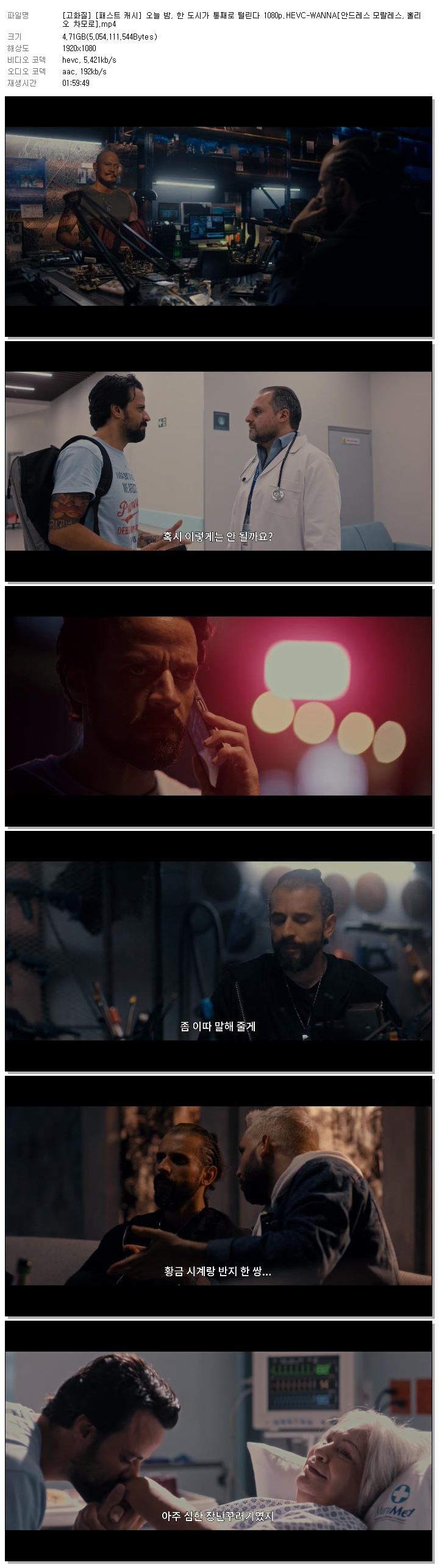 [고화질] [패스트 캐시] 오늘 밤, 한 도시가 통째로 털린다 1080p.HEVC-WANNA[안드레스 모랄레스, 훌리오 차모로]
