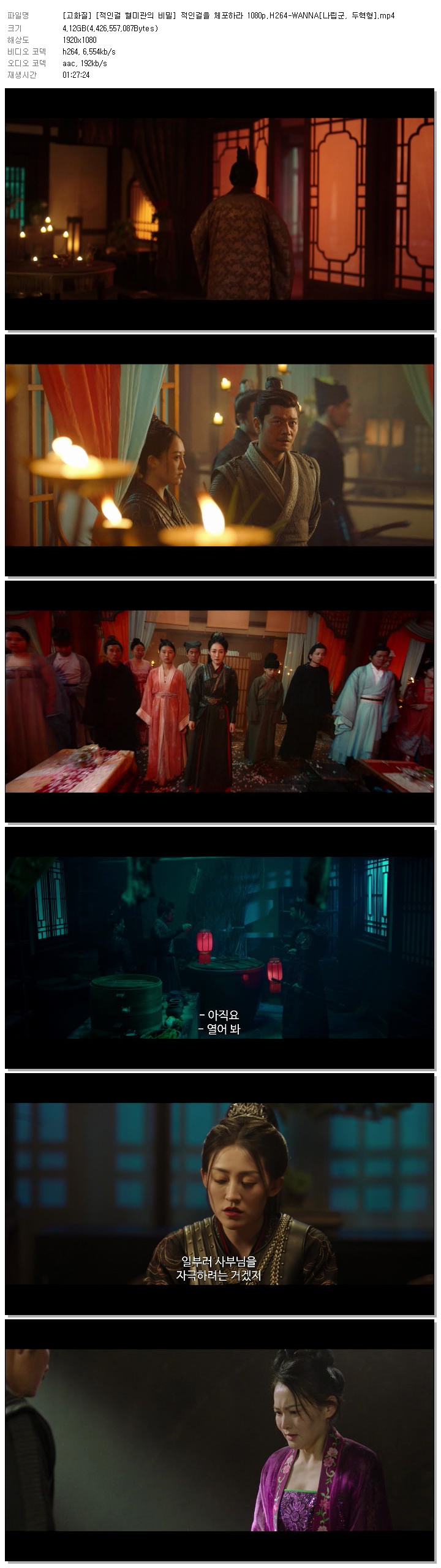 [고화질] [적인걸 혈미관의 비밀] 적인걸을 체포하라 1080p.H264-WANNA[나립군, 두혁형]