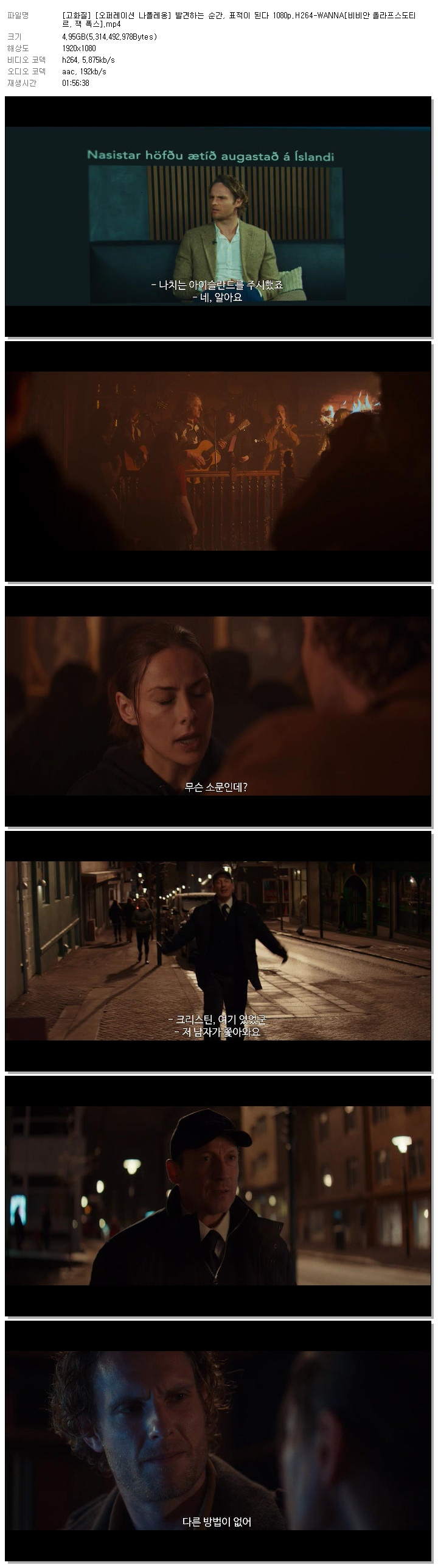 [고화질] [오퍼레이션 나폴레옹] 발견하는 순간, 표적이 된다 1080p.H264-WANNA[비비안 올라프스도티르, 잭 폭스]